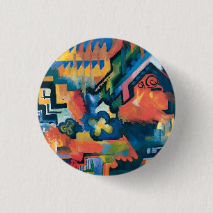 Chapa Redonda De 2,5 Cm Auguste Macke - Homenaje A Bach Resumen De Arte Mo