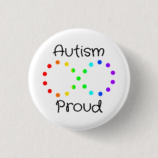 Chapa Redonda De 2,5 Cm Autismo Orgullosa Neurodiversidad Aceptación Arcoi