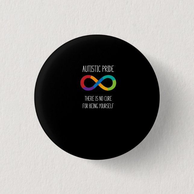 Chapa Redonda De 2,5 Cm Autismo Símbolo infinito Neurodiversidad T Camisa (Anverso)