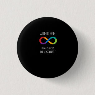 Chapa Redonda De 2,5 Cm Autismo Símbolo infinito Neurodiversidad T Camisa