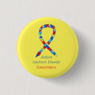 Chapa Redonda De 2,5 Cm Autismo Trastorno del espectro Personalizado Pañon
