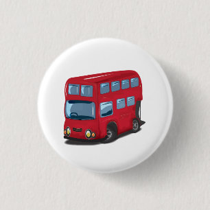 Chapa Redonda De 2,5 Cm Autobús de Londres