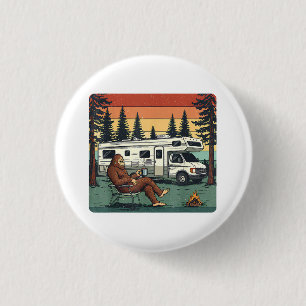Chapa Redonda De 2,5 Cm Autocaravana de Camping Vintage Aventura Bigfoot