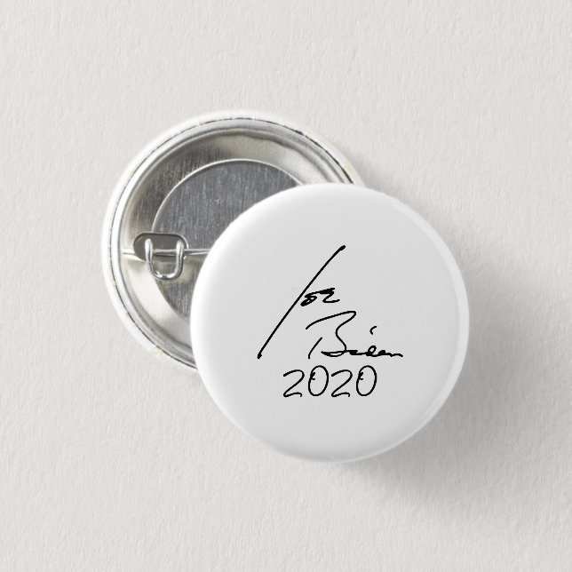 Chapa Redonda De 2,5 Cm Autografo JOE BIDEN 2020 (Anverso y reverso)
