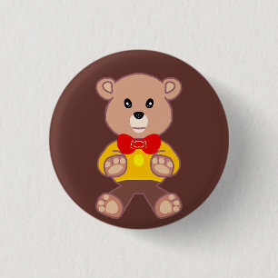 Chapa Redonda De 2,5 Cm Autor K.E.C. Teddy Bear