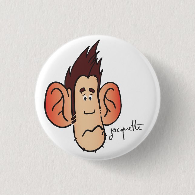 Chapa Redonda De 2,5 Cm avatar jacquette flagada (Anverso)