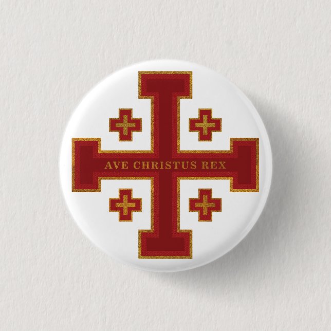Chapa Redonda De 2,5 Cm Ave Christus Rex (Anverso)