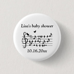 Chapa Redonda De 2,5 Cm aves amorosas, esperando una adición a la familia