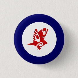 Chapa Redonda De 2,5 Cm Aves de NUEVA ZELANDIA Tauhou Silvereye