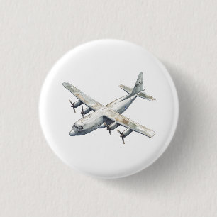 Chapa Redonda De 2,5 Cm Avión