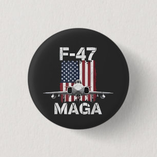 Chapa Redonda De 2,5 Cm Avión oficial F47 Maga Fighter Jet F-47 Jet Fighte