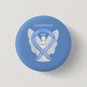 Chapa Redonda De 2,5 Cm Awareness Ribbon Angel Pin