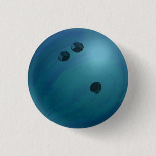 Chapa Redonda De 2,5 Cm Azul de la bola de bolos