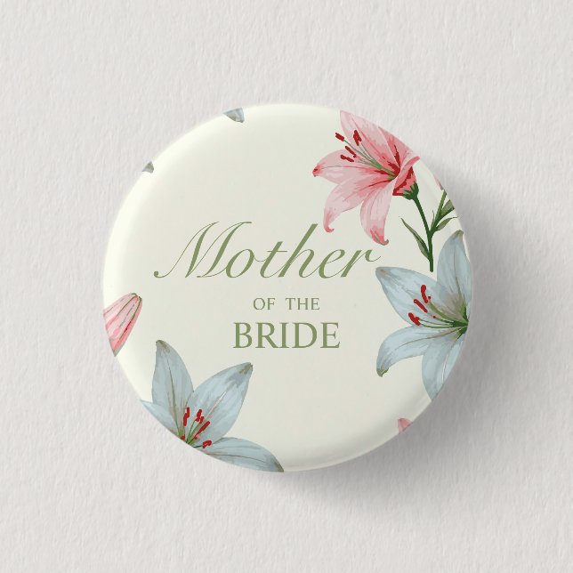 Chapa Redonda De 2,5 Cm Azure Bloom (Anverso)