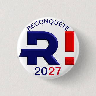 Chapa Redonda De 2,5 Cm Badge de 32 mm, Reconquête 2027