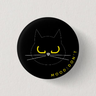 Chapa Redonda De 2,5 Cm Badge de Kuro Catto - Ánimo: No.