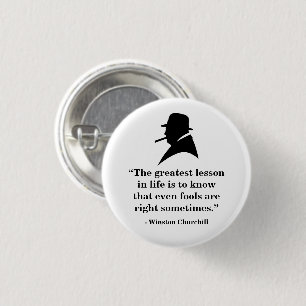Chapa Redonda De 2,5 Cm Badge de Winston Churchill - Cita 25