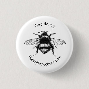 Chapa Redonda De 2,5 Cm Badges de negocios - Diseño de abejas