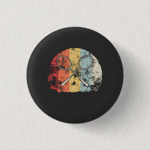 Chapa Redonda De 2,5 Cm Badminton Vintage