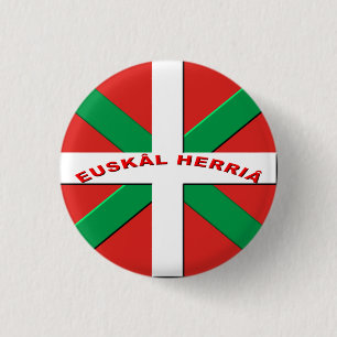 Chapa Redonda De 2,5 Cm bagde bandera País Vasco