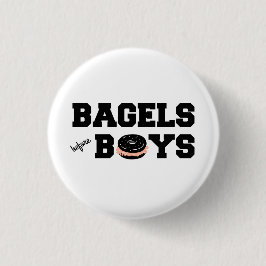 Chapa Redonda De 2,5 Cm Bagels Before Boys Funny Jewish Deli