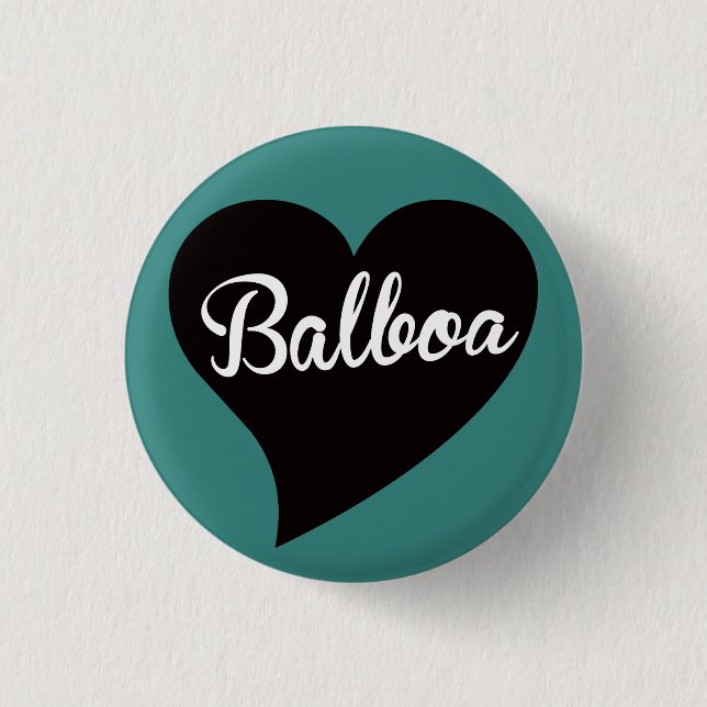 Chapa Redonda De 2,5 Cm Balboa Black Heart Jade (Anverso)