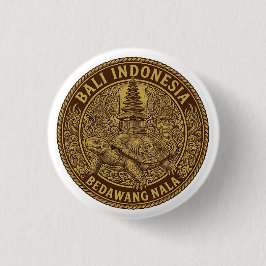Chapa Redonda De 2,5 Cm Bali Turtle Pagoda Coin Motif