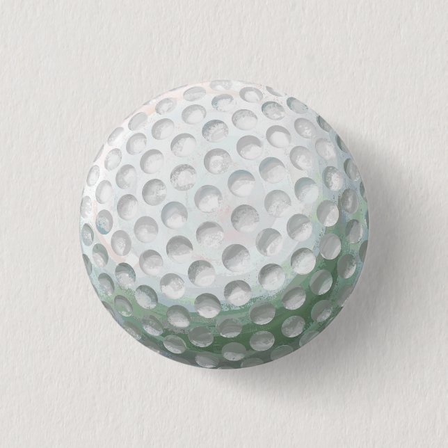 Chapa Redonda De 2,5 Cm Ball de golf (Anverso)