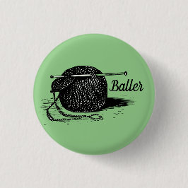 Chapa Redonda De 2,5 Cm Baller con Yarn