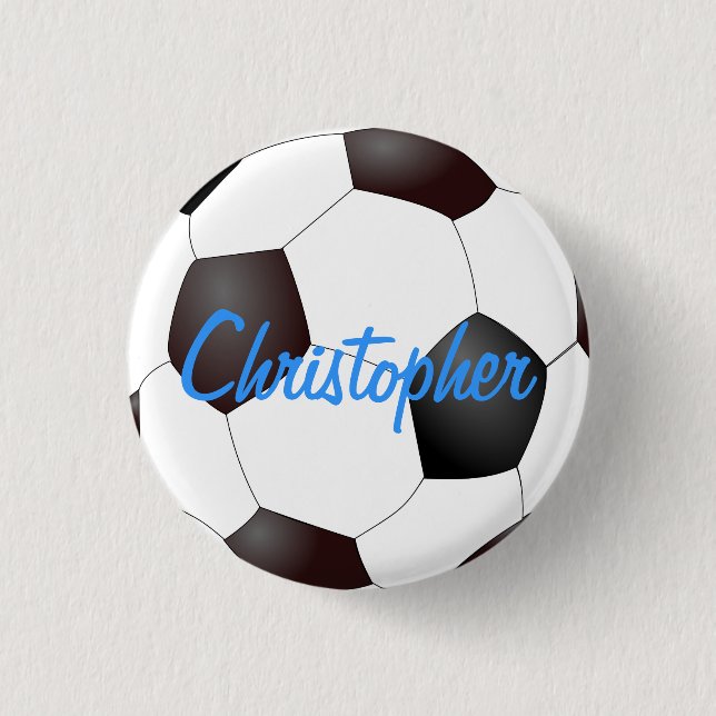 Chapa Redonda De 2,5 Cm Balón de fútbol - personalizable (Anverso)
