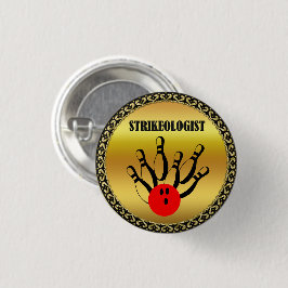 Chapa Redonda De 2,5 Cm Baloncesto y pines con la palabra STRIKEOLOGIST