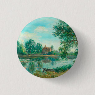Chapa Redonda De 2,5 Cm Bandas del Loing en Saint-Mammès Alfred Sisley