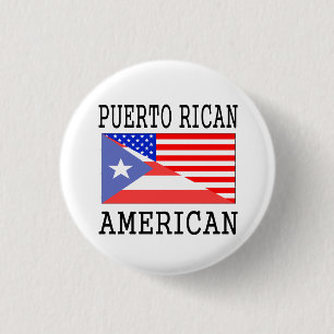 Chapa Redonda De 2,5 Cm Bandera americana puertorriqueña