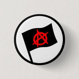 Chapa Redonda De 2,5 Cm Bandera anarquista