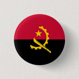 Chapa Redonda De 2,5 Cm Bandera angoleña, bandera de Angola