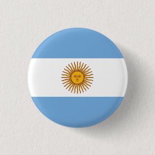 Chapa Redonda De 2,5 Cm Bandera argentina