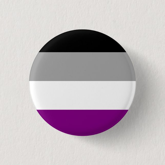 Chapa Redonda De 2,5 Cm Bandera asexual (Anverso)