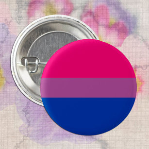Chapa Redonda De 2,5 Cm Bandera bisexual y comunidad del Orgullo / bandera