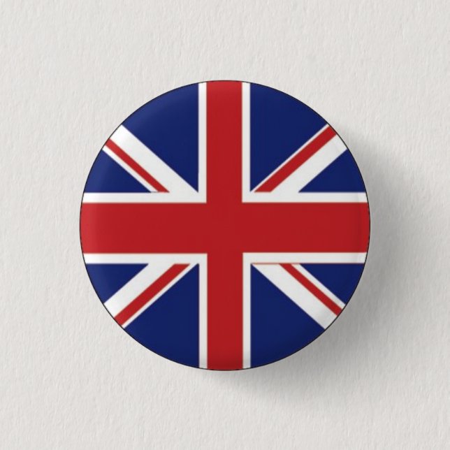 Chapa Redonda De 2,5 Cm Bandera británica (Anverso)