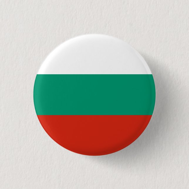 Chapa Redonda De 2,5 Cm Bandera búlgara patriótica (Anverso)