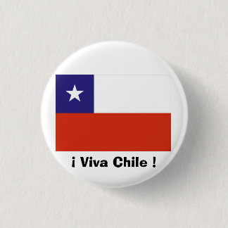 Chapa Redonda De 2,5 Cm Bandera Chile VII