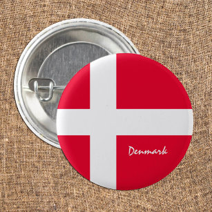Chapa Redonda De 2,5 Cm Bandera danesa patriótica y moda/deportes de Dinam