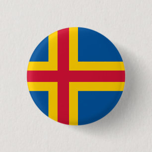 Chapa Redonda De 2,5 Cm Bandera de Åland