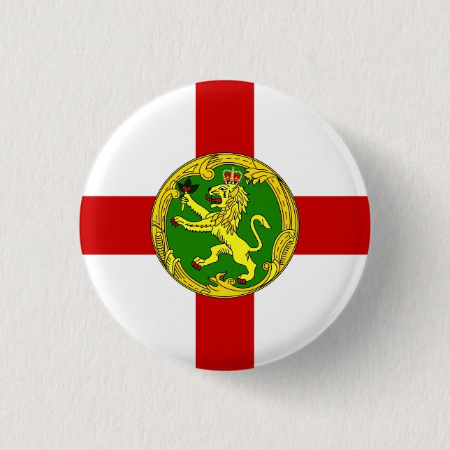 Chapa Redonda De 2,5 Cm Bandera de Alderney Patriótica (Anverso)