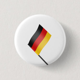 Chapa Redonda De 2,5 Cm Bandera de Alemania