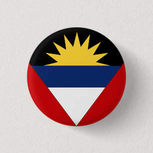 Chapa Redonda De 2,5 Cm Bandera de Antigua y Barbuda