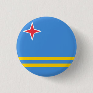 Chapa Redonda De 2,5 Cm Bandera de Aruba