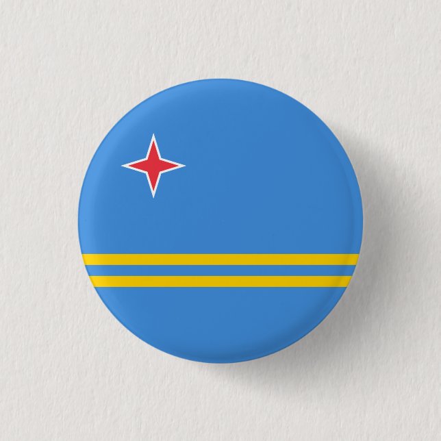 Chapa Redonda De 2,5 Cm Bandera de Aruba Patriótica (Anverso)
