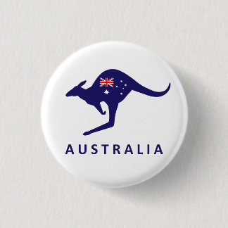 CHAPA REDONDA DE 2,5 CM BANDERA DE AUSTRALIA KANGAROO