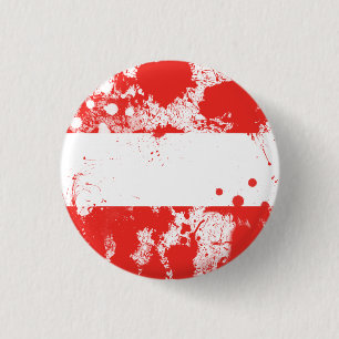 Chapa Redonda De 2,5 Cm Bandera de Austria